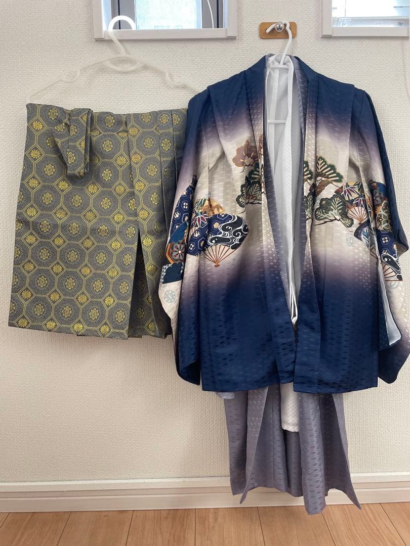 七五三　5歳　男の子　着物　小物　肩上げ済み