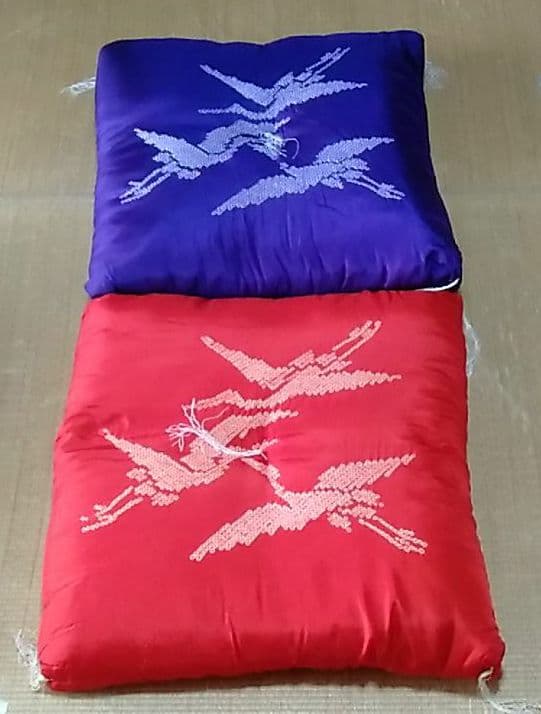 寿座布団 2枚セット（しぼり加工）