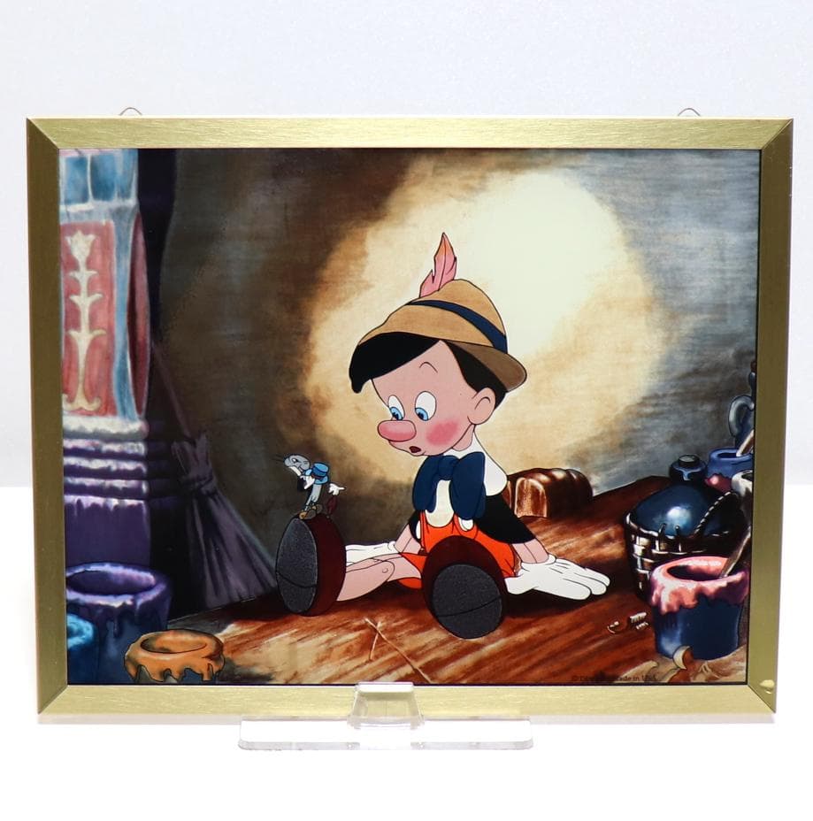 ピノキオとジミニー ディズニー公式 ヴィンテージ ステンドグラス 数量限定