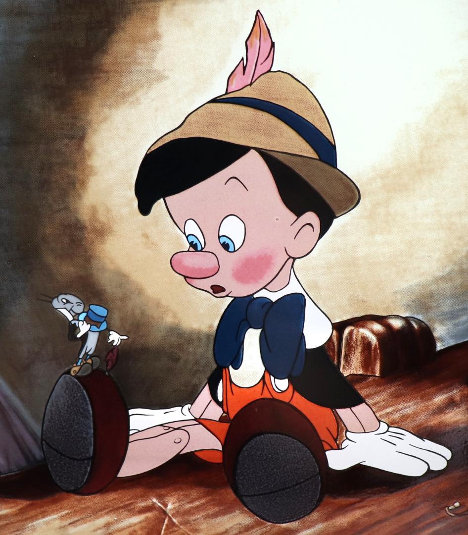 ピノキオとジミニー ディズニー公式 ヴィンテージ ステンドグラス 数量限定