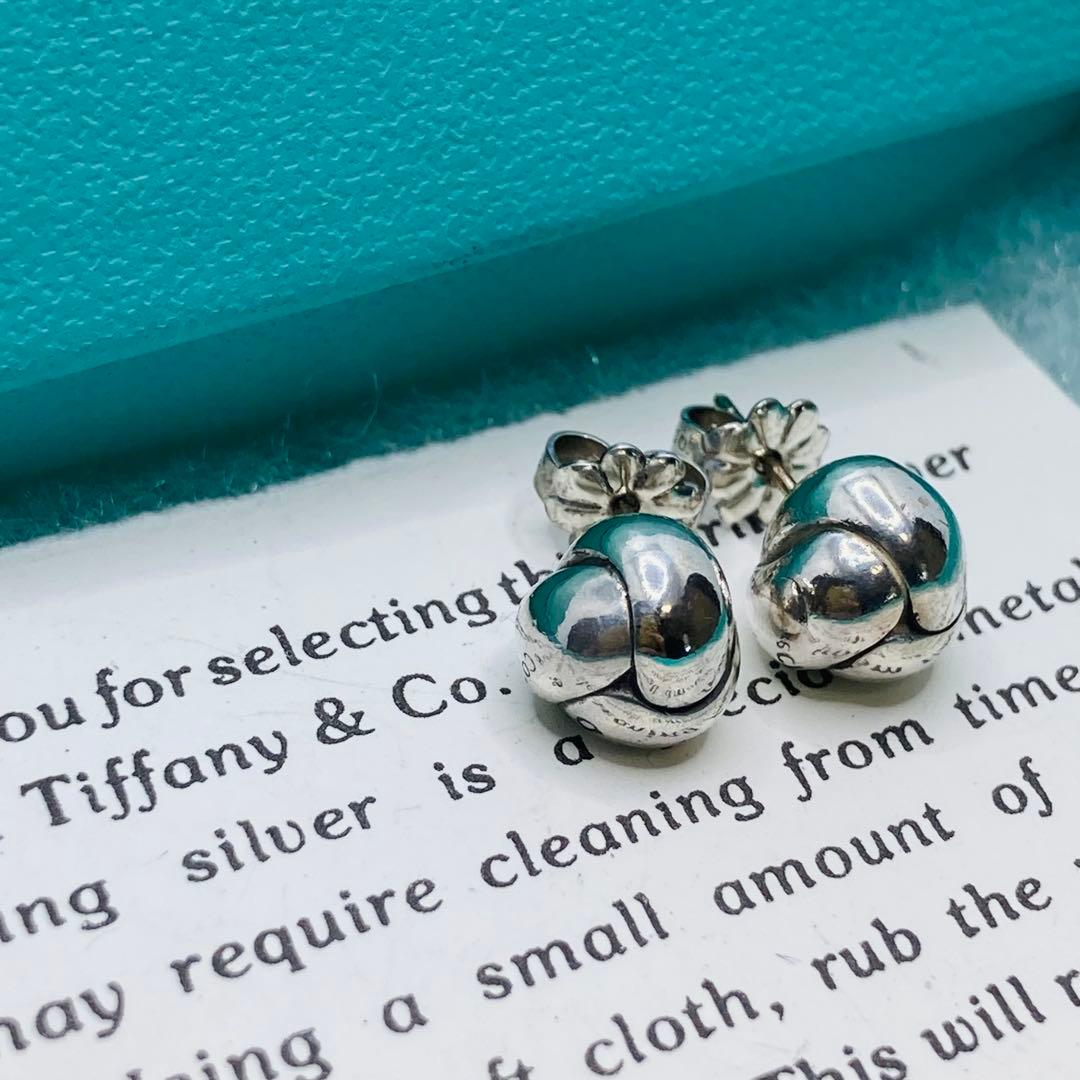 極美品✨ ティファニー オールドティファニー ￼ノットボール ピアス AG925