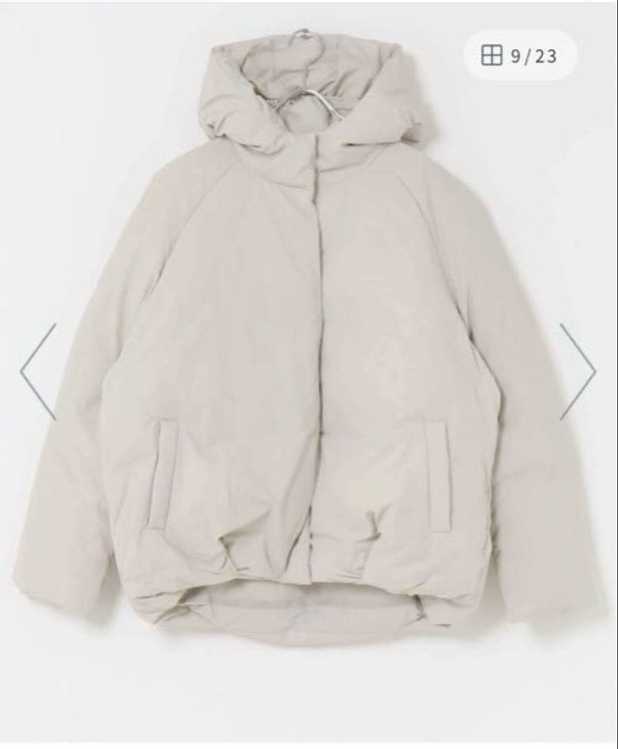 アイテムズ　アーバンリサーチ　GREENDOWN コクーンフードジャケット