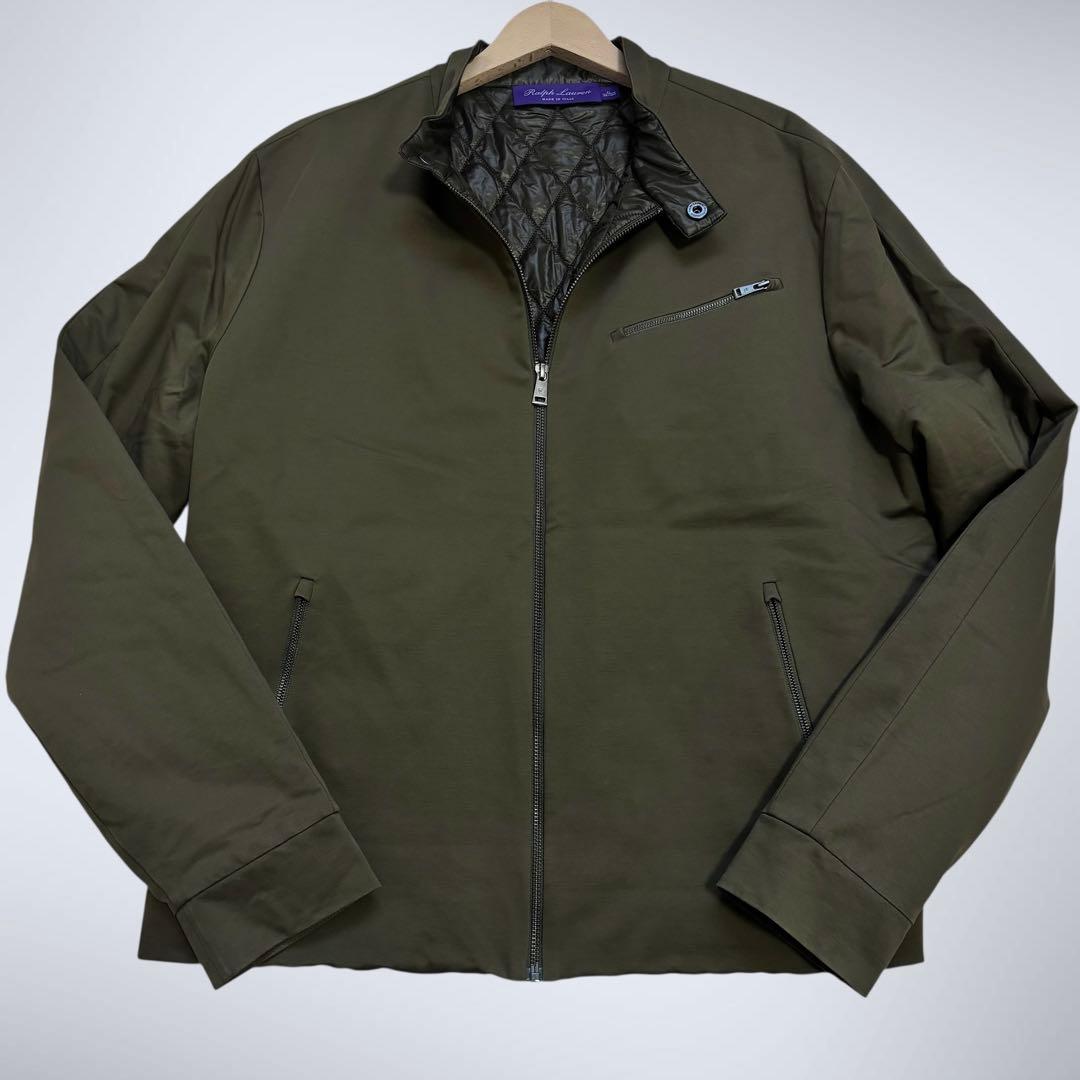 【希少XL】最高級ラルフローレンパープルレーベル ストレッチ ライダース カーキ