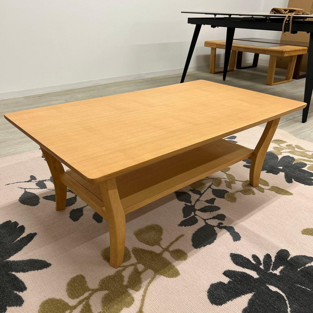 リビングテーブル センターテーブル コーヒーテーブル 北欧風 曲線脚 シンプル