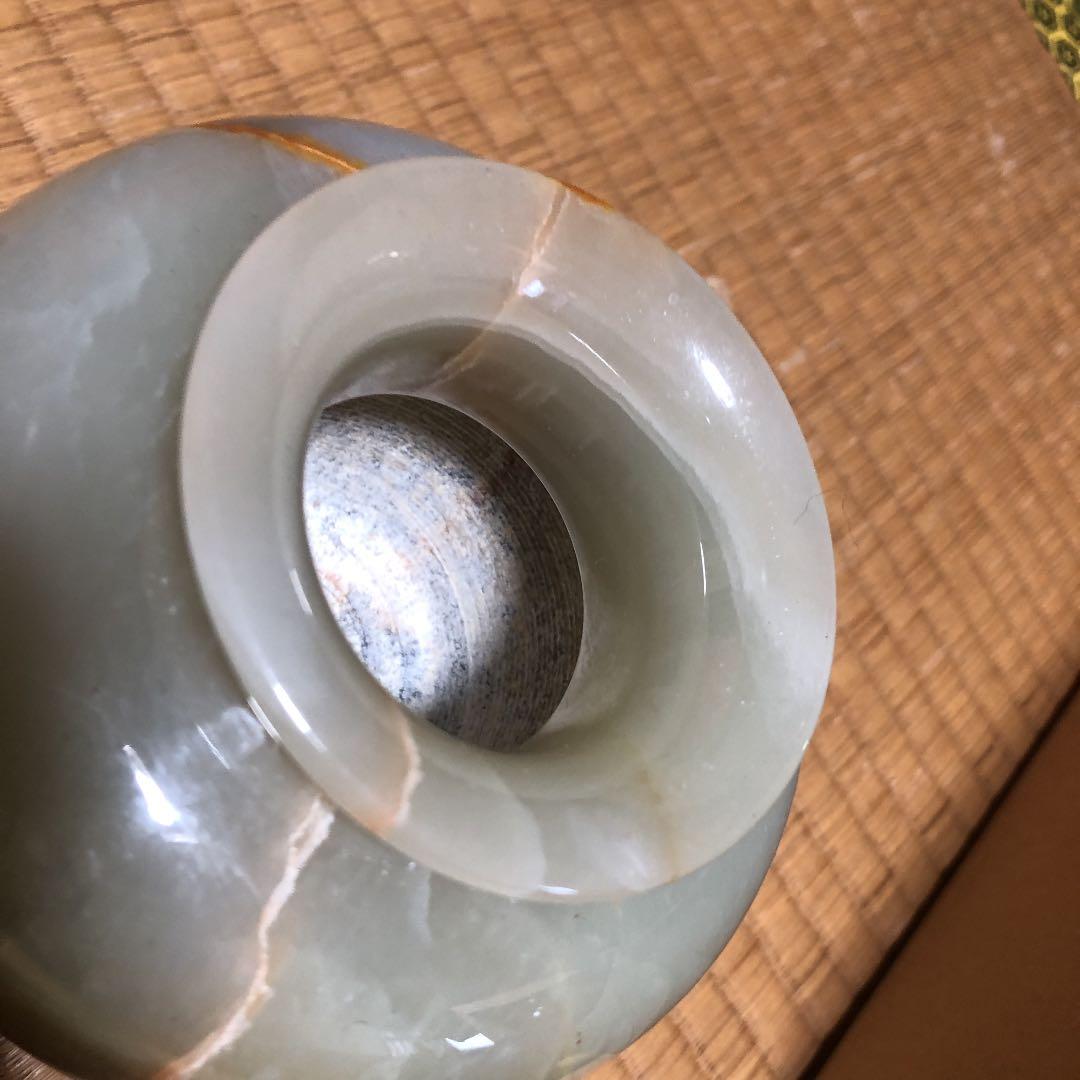 花瓶　大理石　オニキス