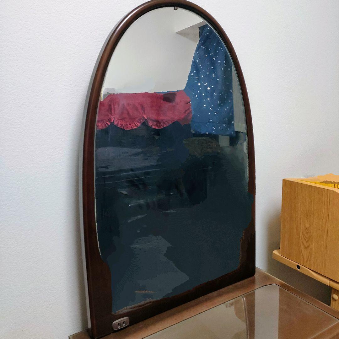 ♥美品 大塚家具 ドレッサー 背もたれイス 鏡台 チェア 高級 ロック引出 電源