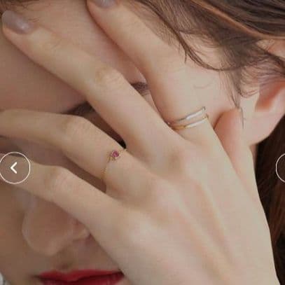 【現行品】JUPITER K10 天然石 ルビーリング 天然石 チェーンリング