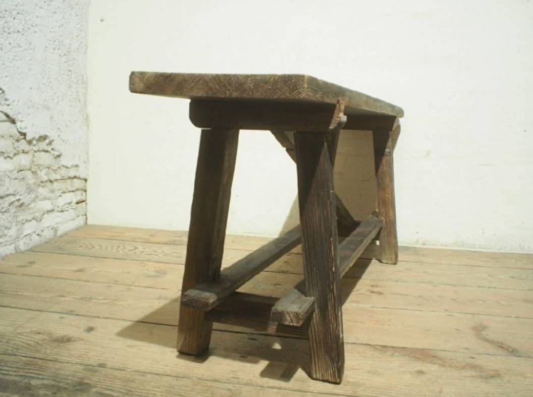 1069 ビンテージ　小振りなベンチ　椅子　イス　チェア　古家具　古道具　レトロ