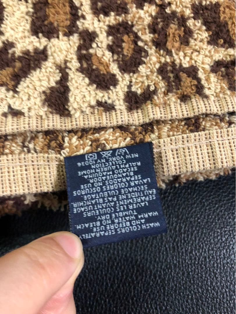 新品★ 貴重ヴィンテージ アメリカ製　ラルフローレン バスタオル 豹柄