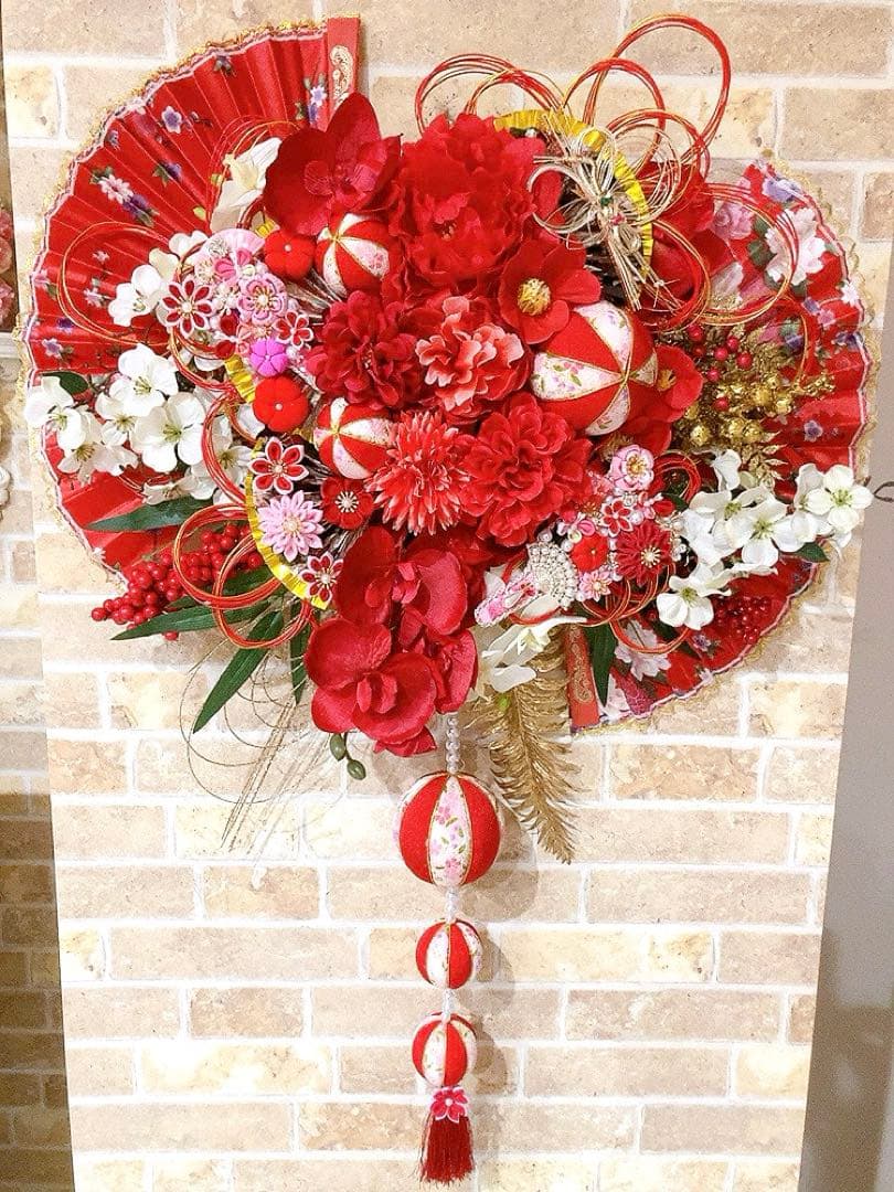 超豪華！豪華絢爛♡最高峰のお正月リース♡超特大サイズ♡お正月飾り♡造花リース