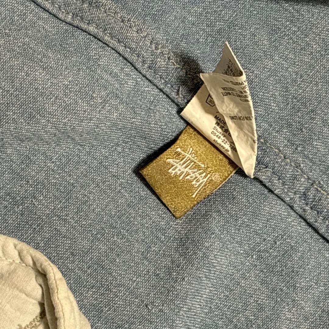 stussy ステューシー シャツアウター フード付き デニムジャケット S