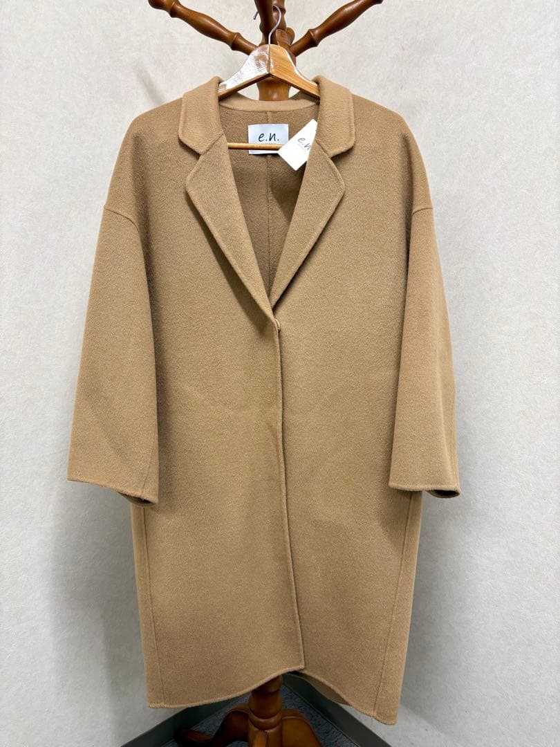 新品未使用 andme リバーロングコクーンコート アンドミー