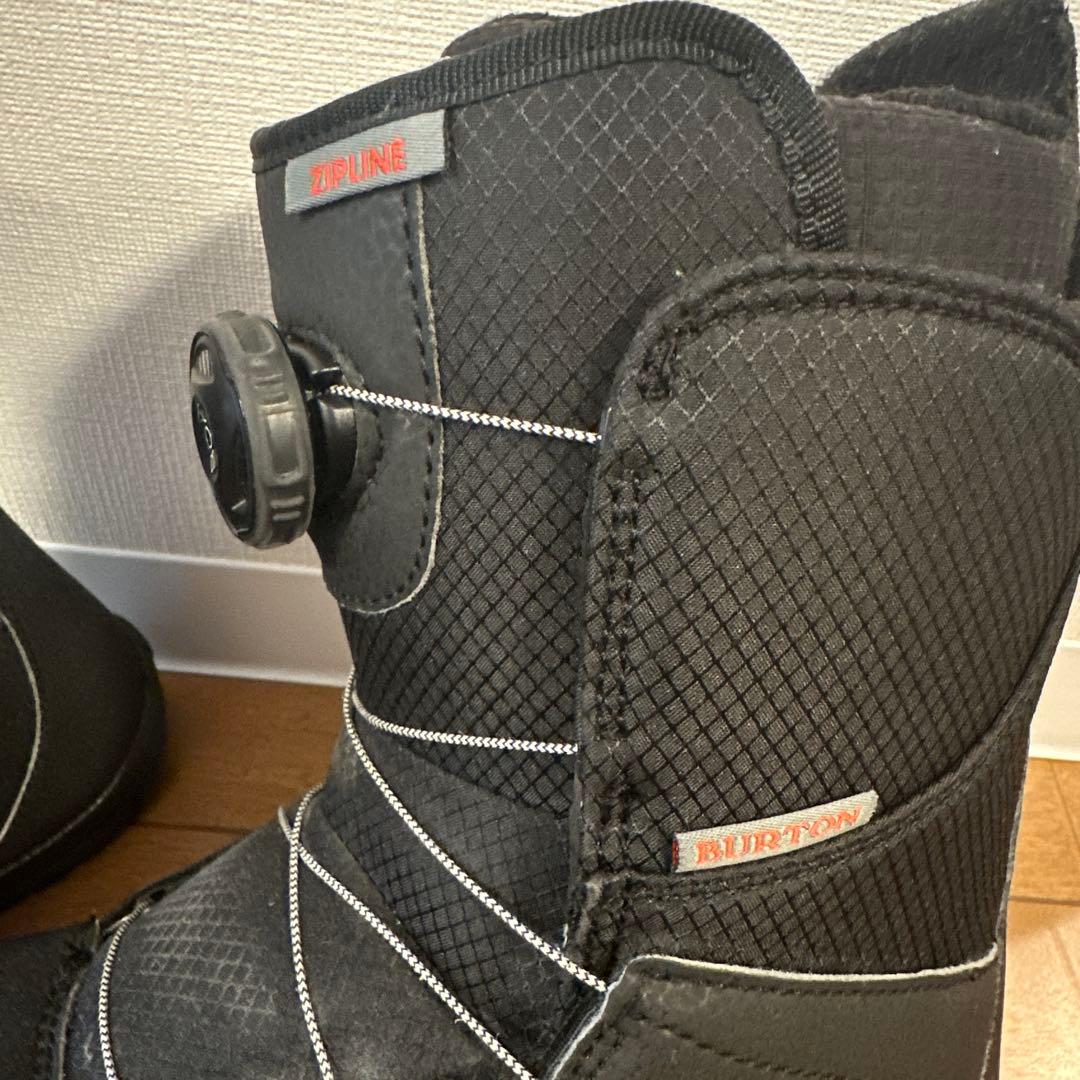 BURTON YOUTH ZIPLINE 子ども用スノーボードブーツ ブラック
