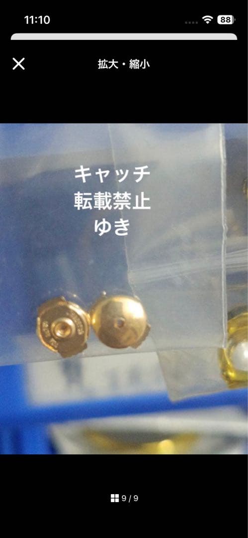 あいりんこページです(白蝶貝ピアス)