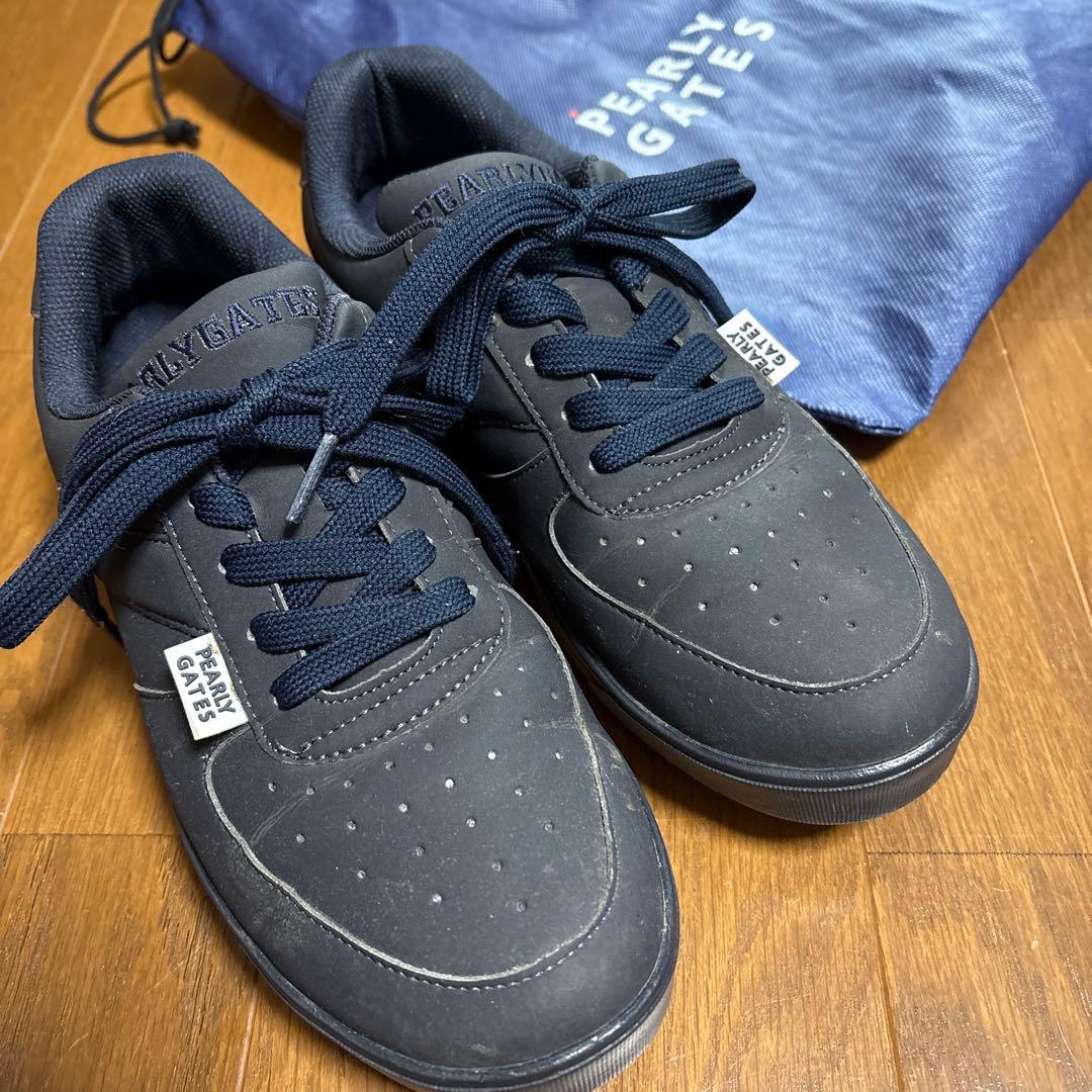 PEARLY GATES ゴルフシューズ 89 Navy収納袋付き24.5cm