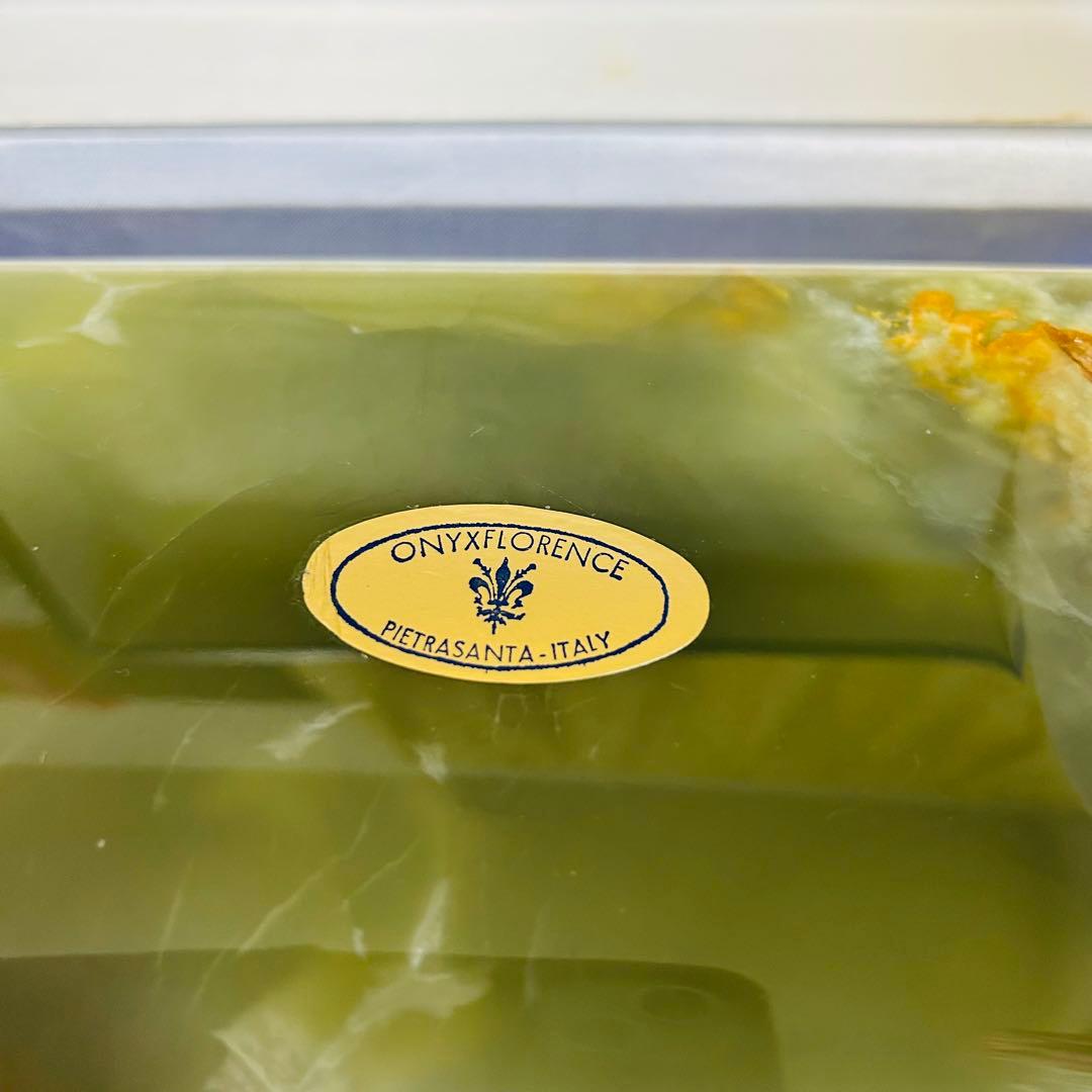 未使用　ヴィンテージ ジュエリーボックス　オニキス 小物入れ 大理石　イタリア製