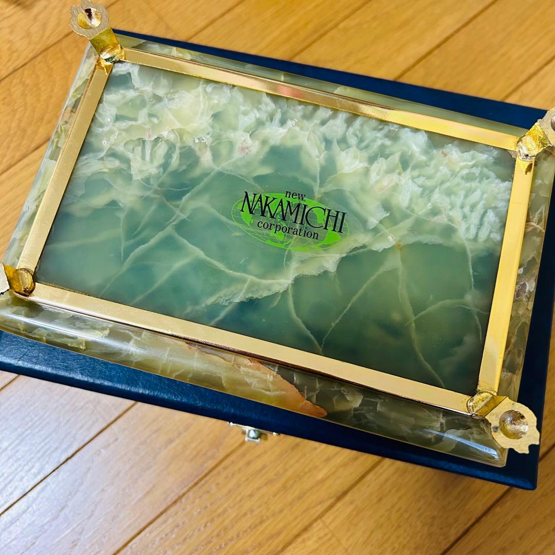 未使用　ヴィンテージ ジュエリーボックス　オニキス 小物入れ 大理石　イタリア製