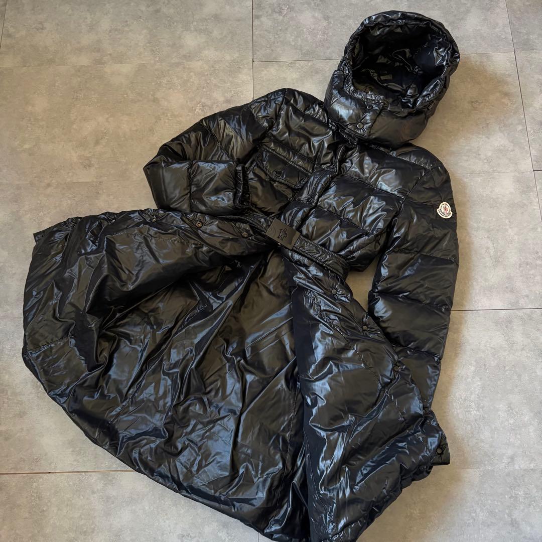 【ベルト完備】MONCLER MEINAダウンジャケットロング丈　ブラック　00