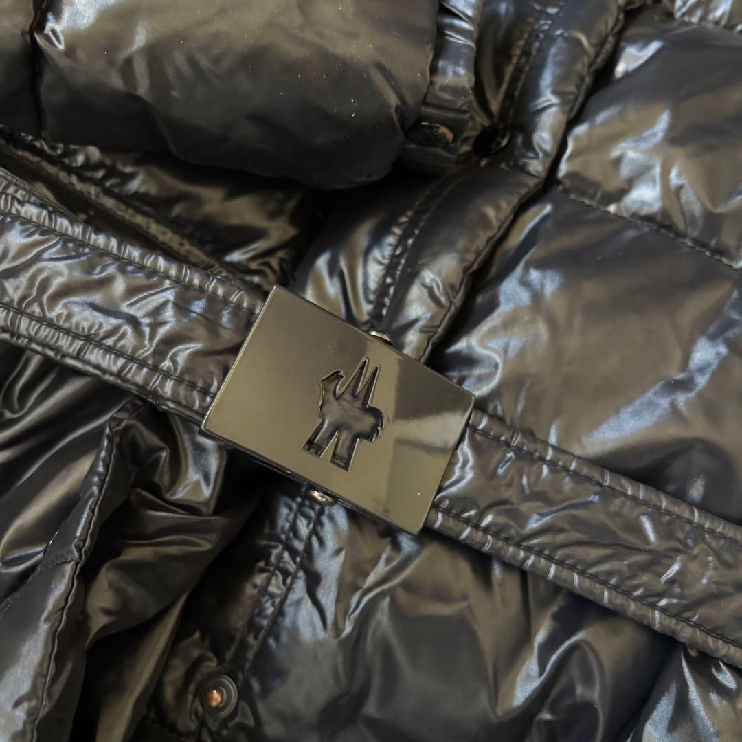 【ベルト完備】MONCLER MEINAダウンジャケットロング丈　ブラック　00