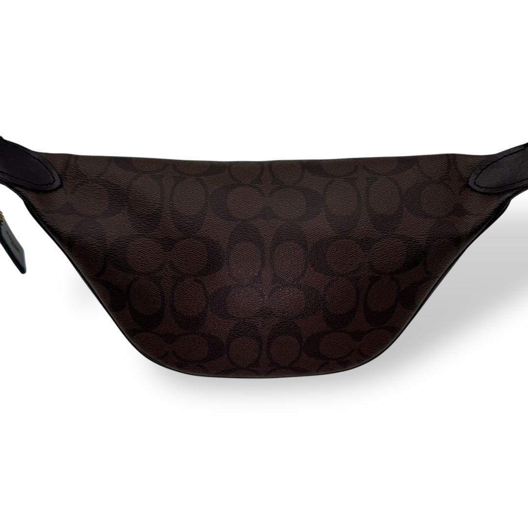 【美品】COACH コーチ ボディバッグ PVC クロスボディ 金具ロゴ 茶