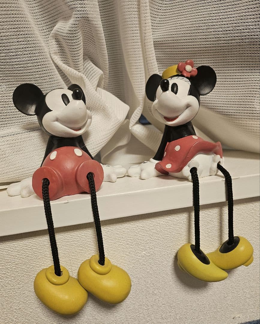 〔Disney希少〕ミッキー＆ミニー置物