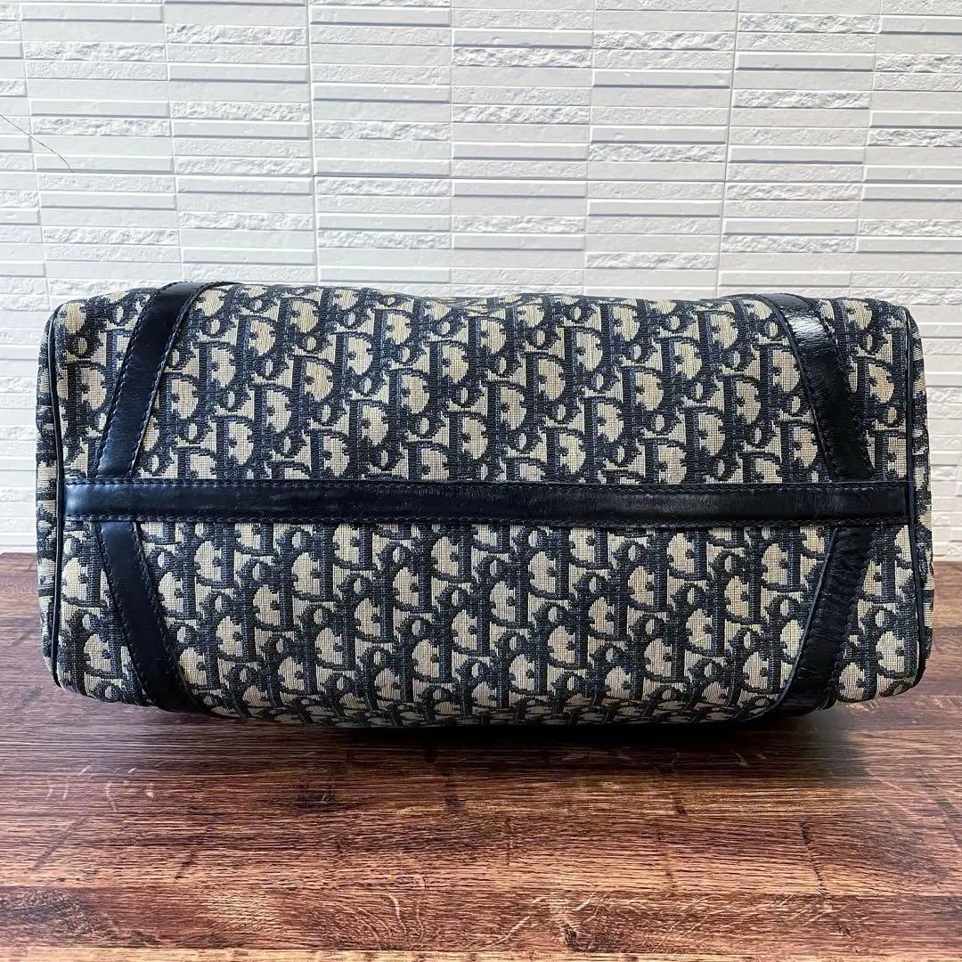 ディオール トロッター キャンバス × レザー ボストン ハンド バッグ.