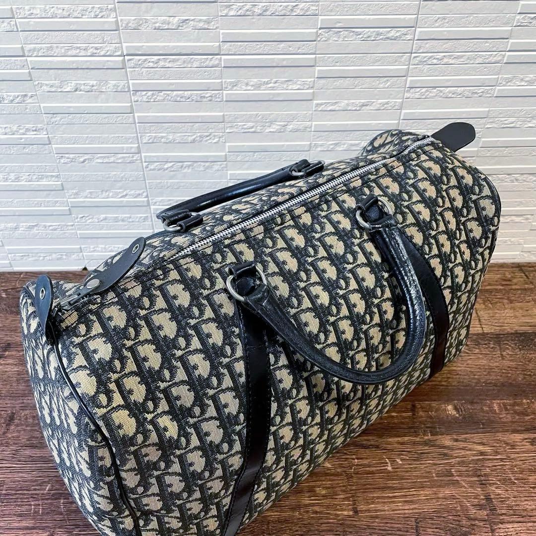 ディオール トロッター キャンバス × レザー ボストン ハンド バッグ.