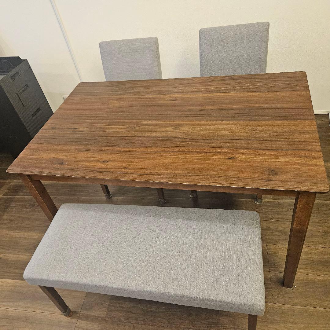 【愛知引渡】ダイニングテーブル チェア セット 幅120 奥行75 高さ70