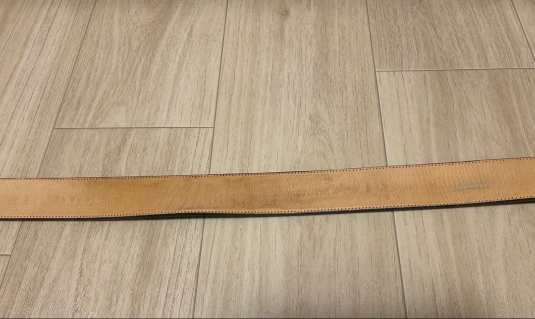 マスターマインド　レザーベルト　ロゴ刺繍　黒　ゴールド　master mind