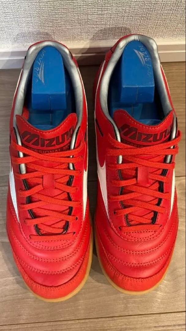 ミズノ モレリア2 IN 24.5cm レッド フットサルシューズ 美品