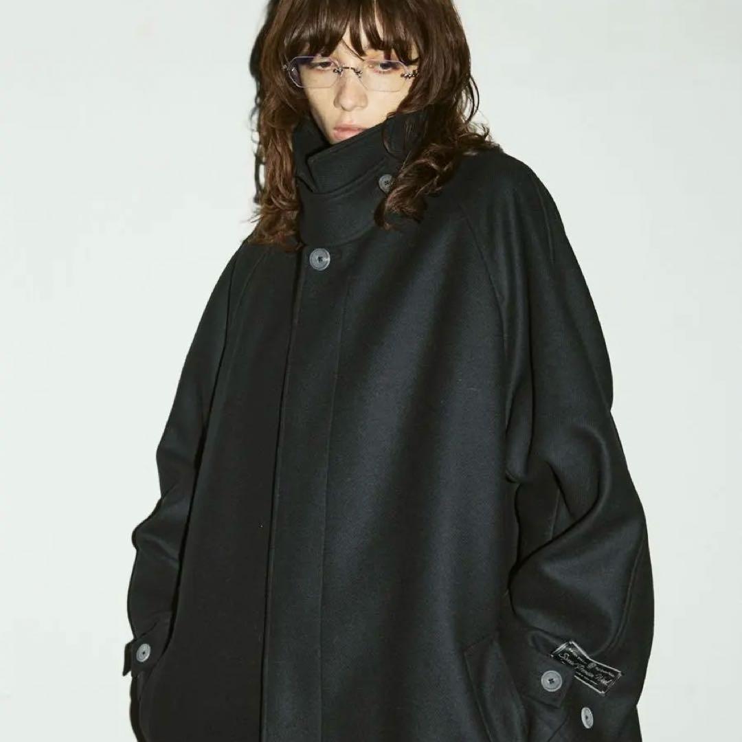 MAISON SPECIAL ステンカラーコート ブラック 02