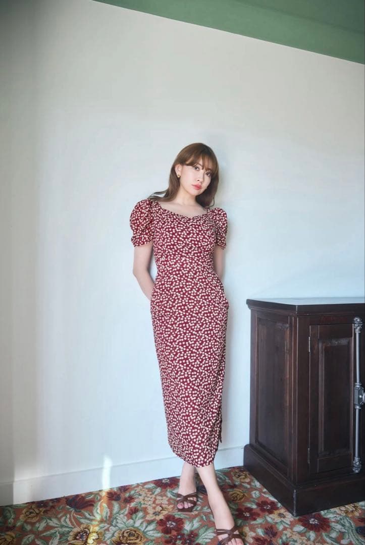 Herlipto チェリーワンピース　rosewood