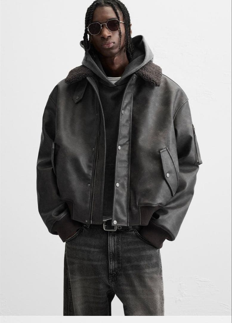 最安値　ZARA レザージャケット　アウター　ライダース