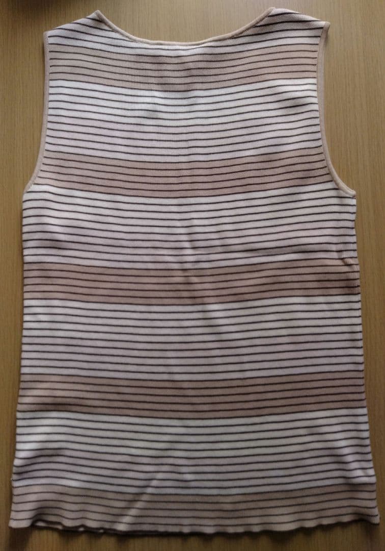 CHANEL ボーダーノースリーブニット サイズ44