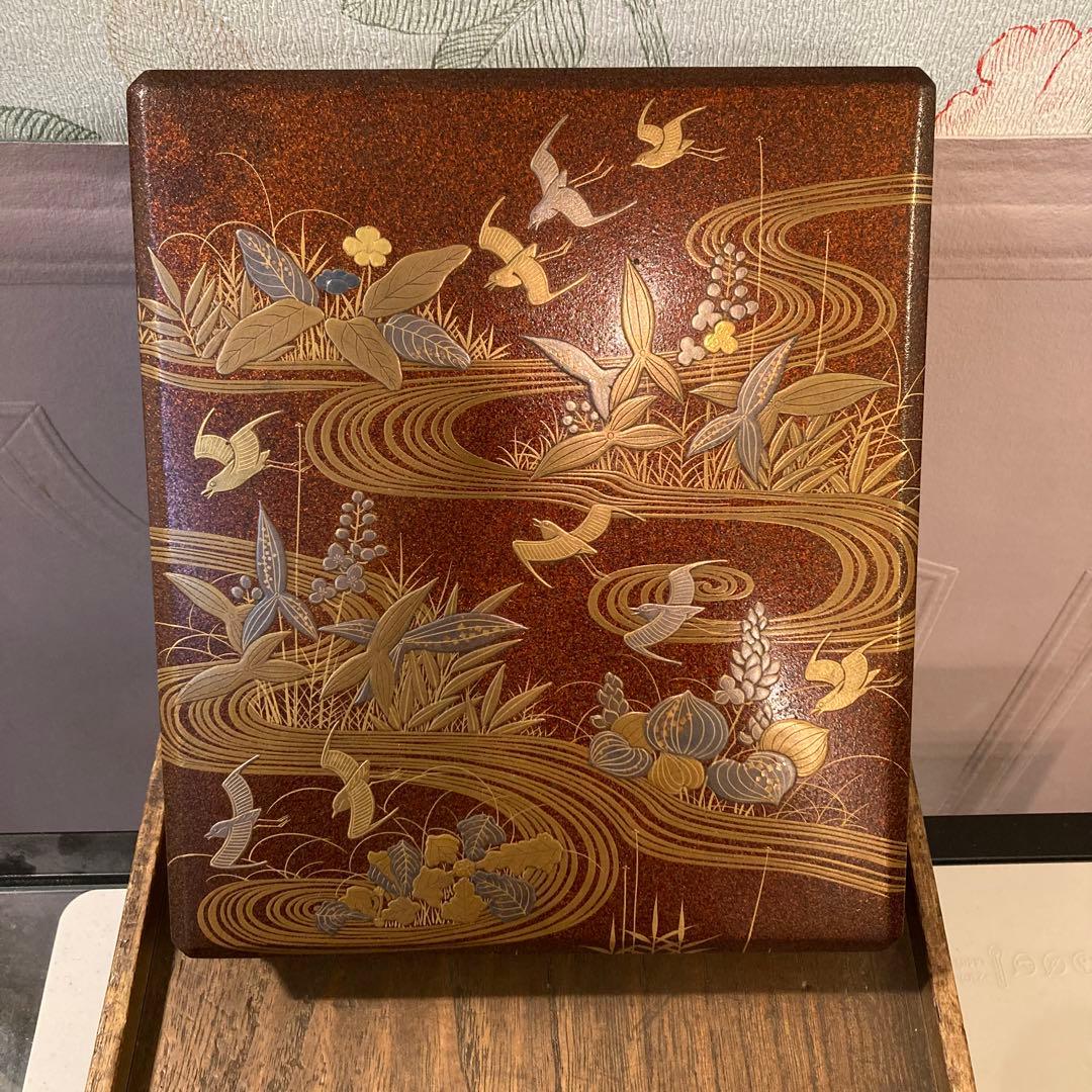 硯箱 蒔絵 硯 水滴 骨董 時代物 すずり すずり箱