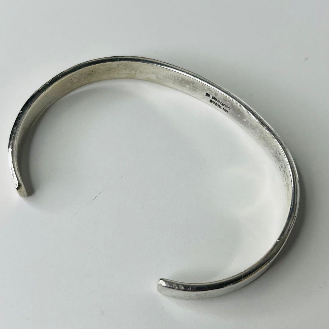 Navajoナバホ族Bruce MorganバングルブレスレットSterling