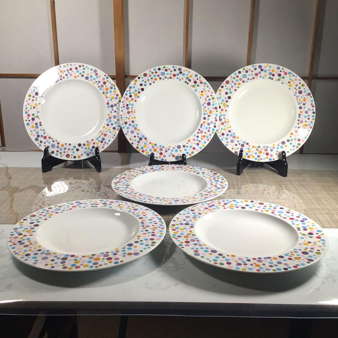 リチャードジノリ　大皿　6枚　リム広