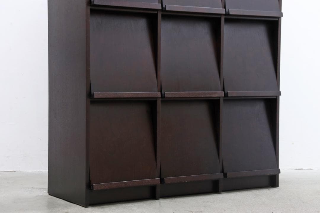 タモ材 フラップ キャビネット マガジン レコードラック サイドボード モダン