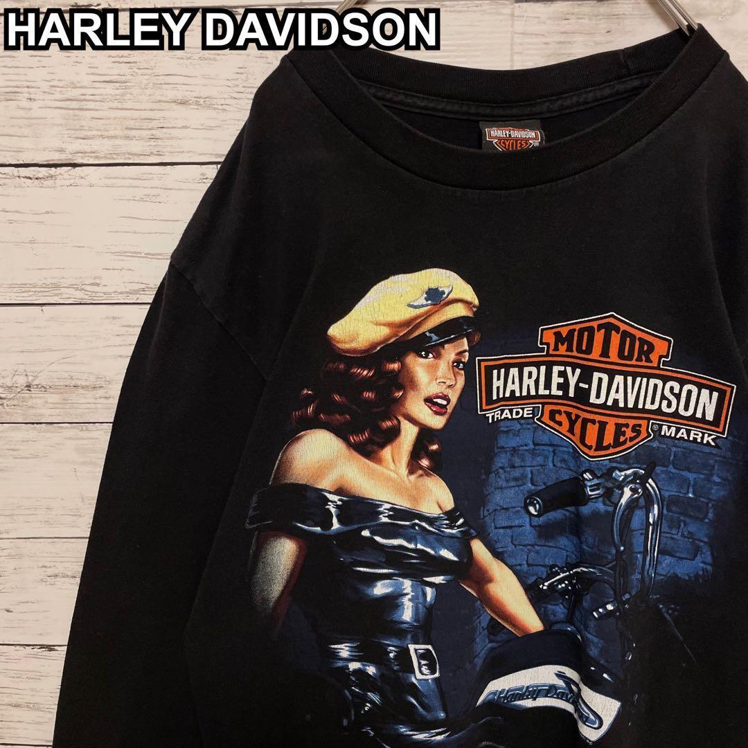 534【入手困難】ハーレーダビッドソン♤ビッグロゴ　希少　長袖ロンT 即完売品