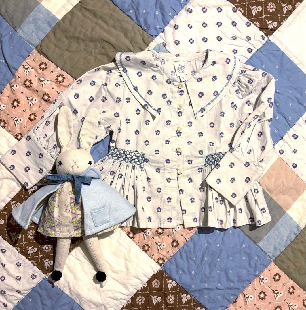 美品apolina 3-5y ブラウス　シャツジャケットアポリナ