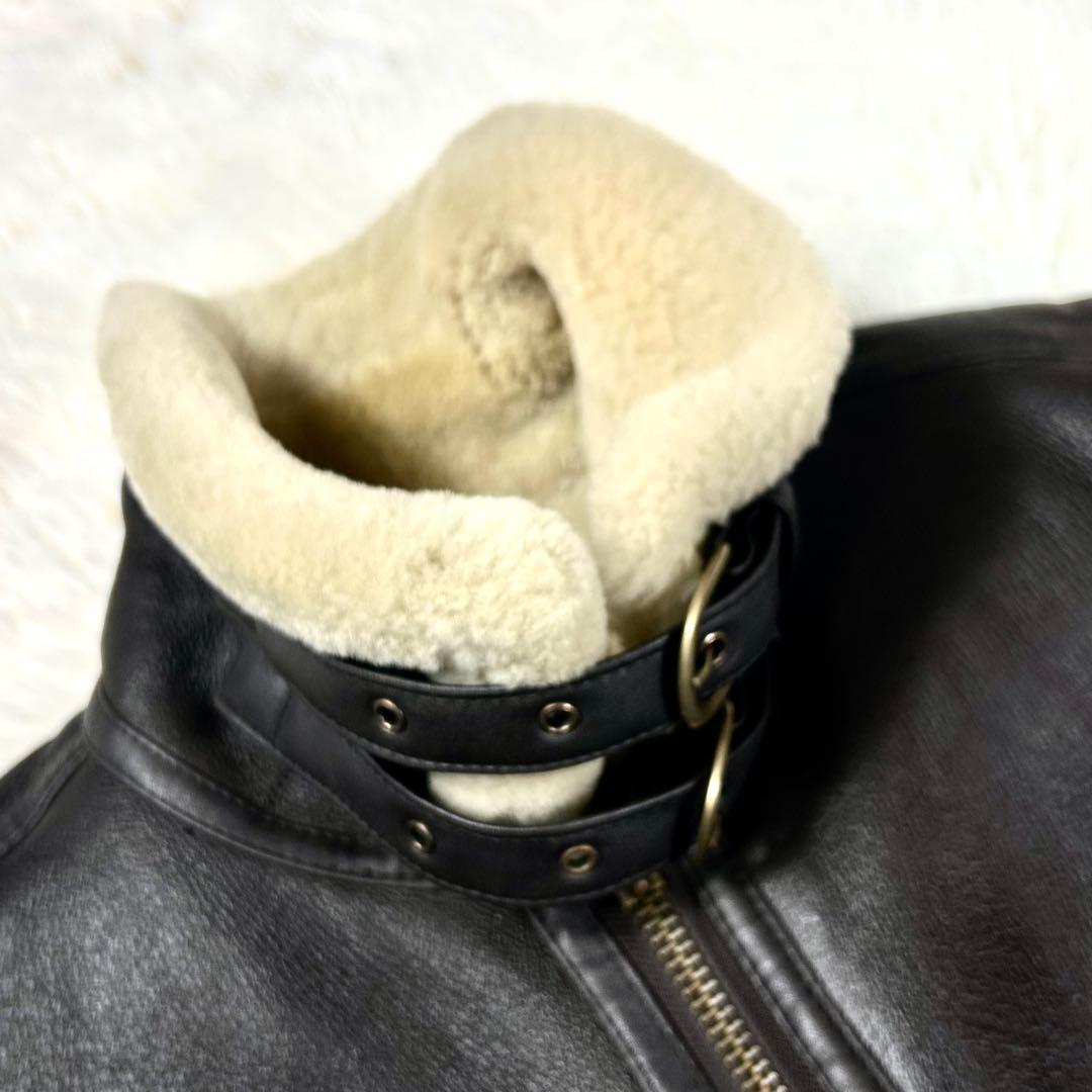 極美品 B-3 フライトジャケット L相当 ムートン ミリタリー シープスキン