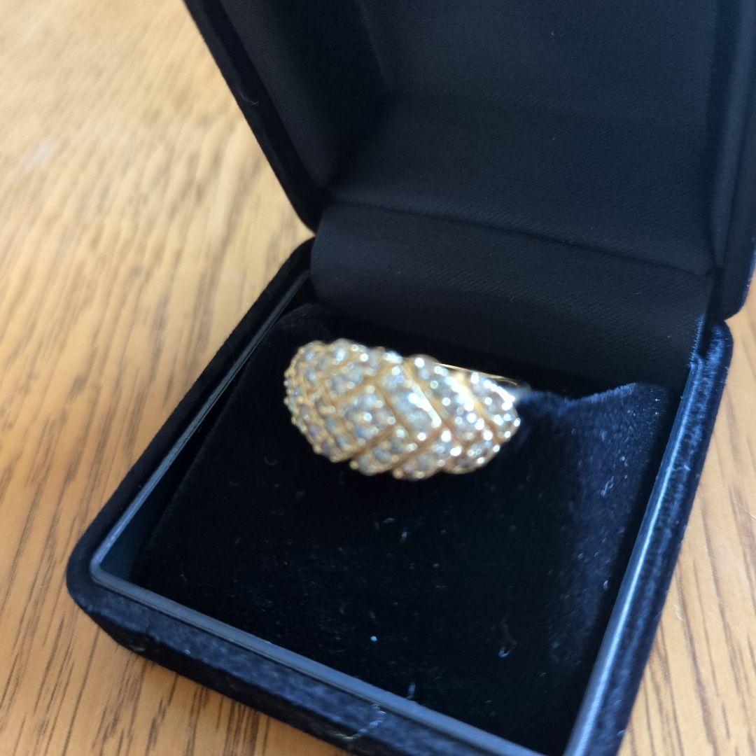 ハナモモダイヤ1カラット18金リング大きめサイズ