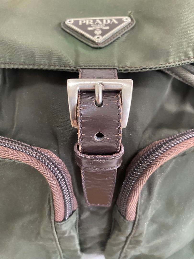 5【PRADA 】プラダ リュック・バックパック オリーブグリーン