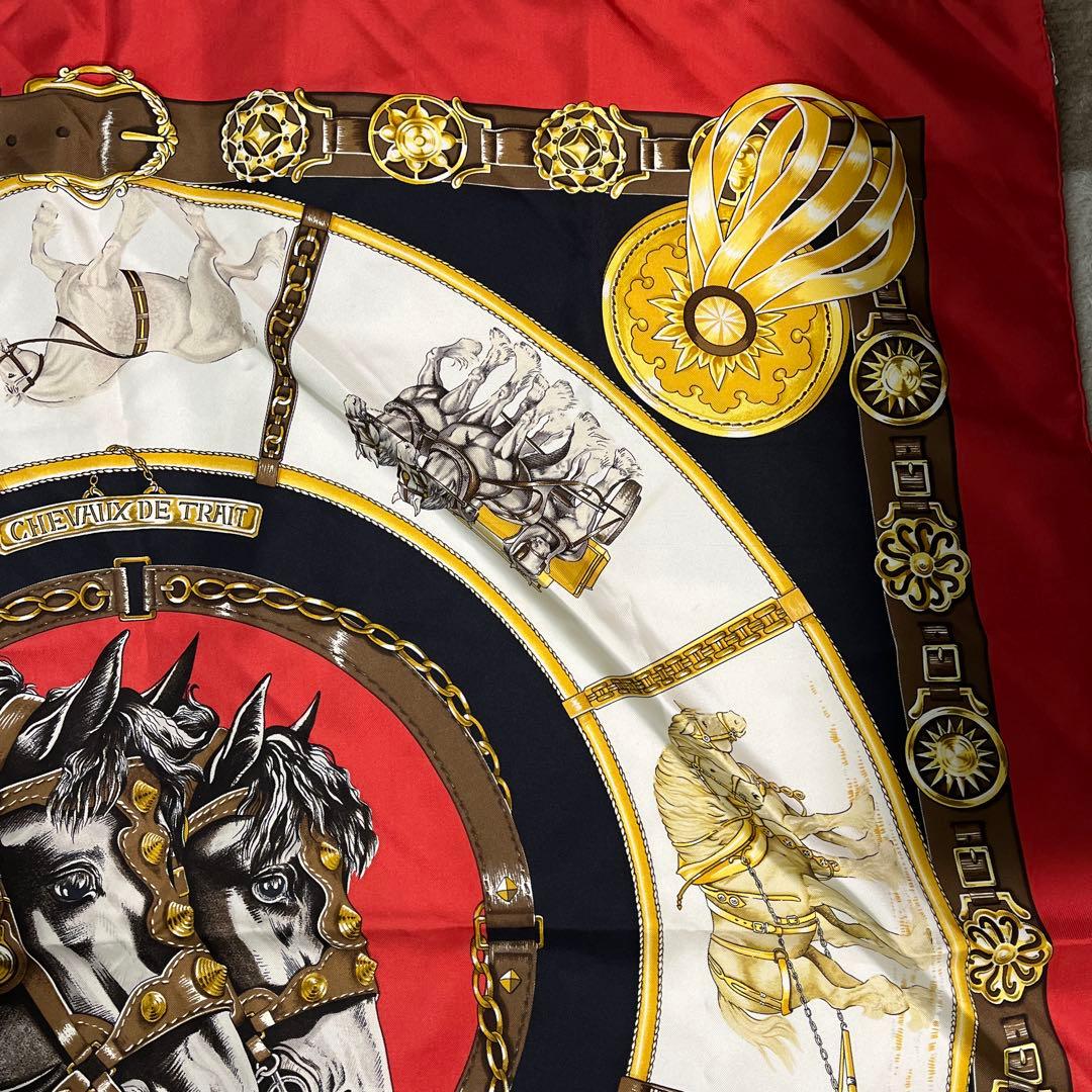 馬と馬具デザイン シルクスカーフ