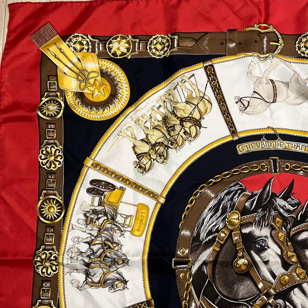 馬と馬具デザイン シルクスカーフ