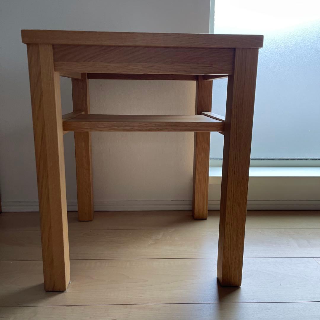 無印良品 オーク無垢材 サイドテーブル ベンチ スツール 椅子 チェア ④