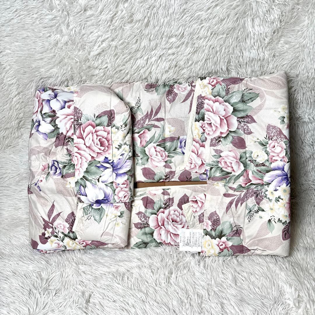 未使用✨️真綿布団 肌掛布団 シルク1.1キロ シングル150×200cm 花柄
