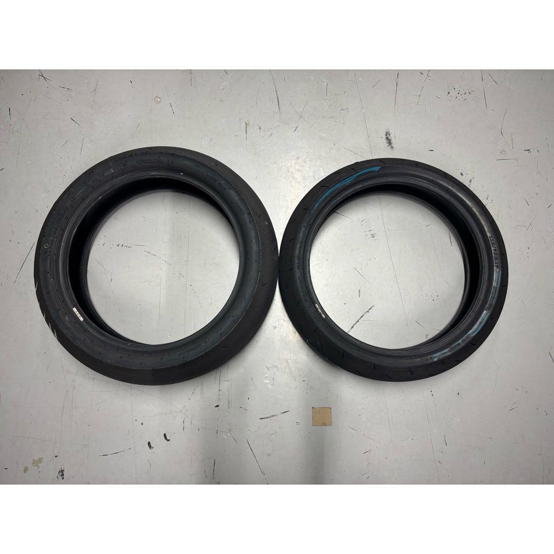 【中古】ダンロップ KR410 17インチ 前後タイヤセット ※公道走行不可