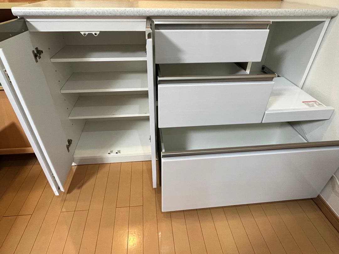 NITORI ニトリ　キッチンカウンター　アルミナ2 140CT WH