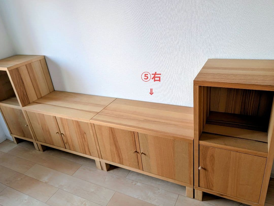木製収納 ナチュラルウッド 2扉 IKEA Traby（⑤右）